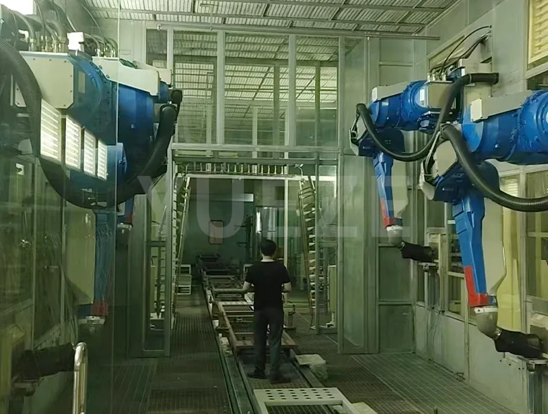 Sistem bilik semprotan robot